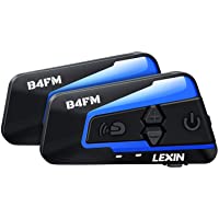 LEXIN 2X B4FM Intercomunicadores Casco Moto con Radio FM- Auriculares con Sistema de Reducción de Ruido para hasta 4…